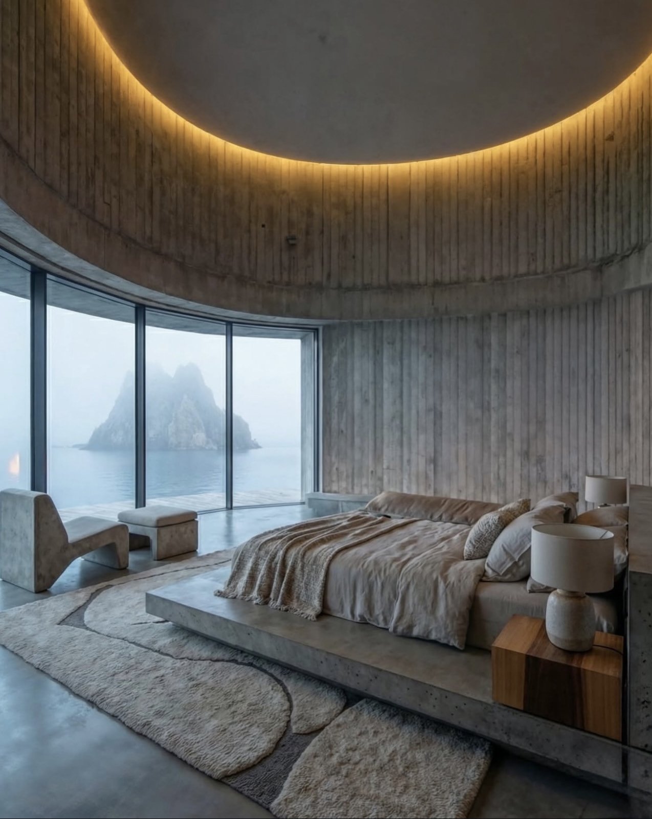 Interior circulation space with refined details