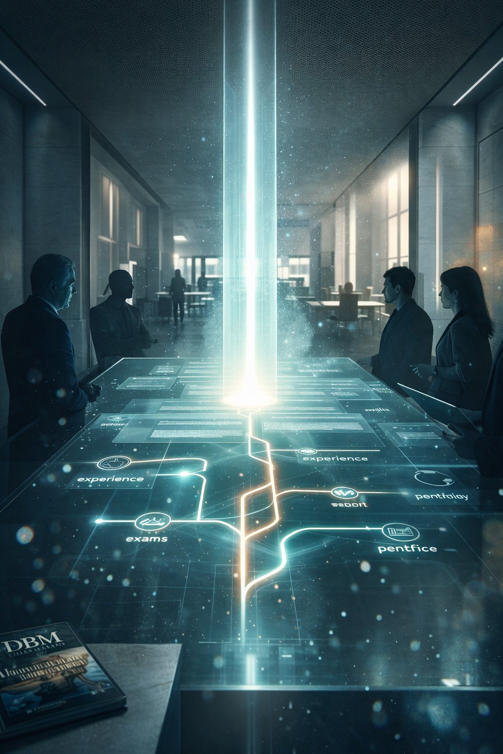 Contemporary office demonstrating refined spatial composition and material calibration