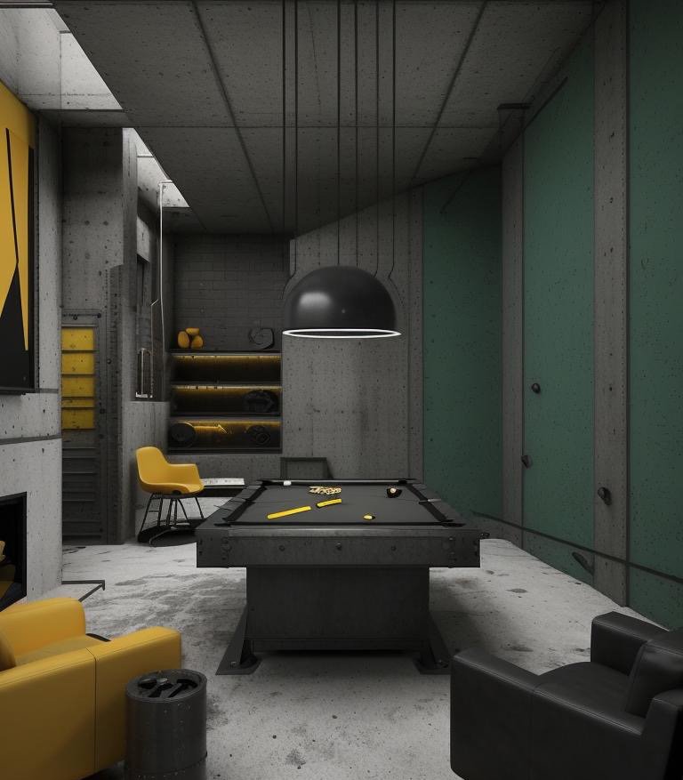 Brutalist interior detail with exposed concrete and architectural precision