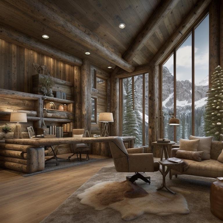 Chalet interior showing warm material density and thoughtful spatial proportion