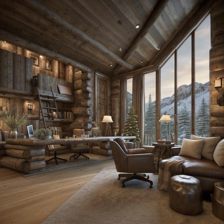 Chic Contemporary office showing refined neutrality and precise material calibration