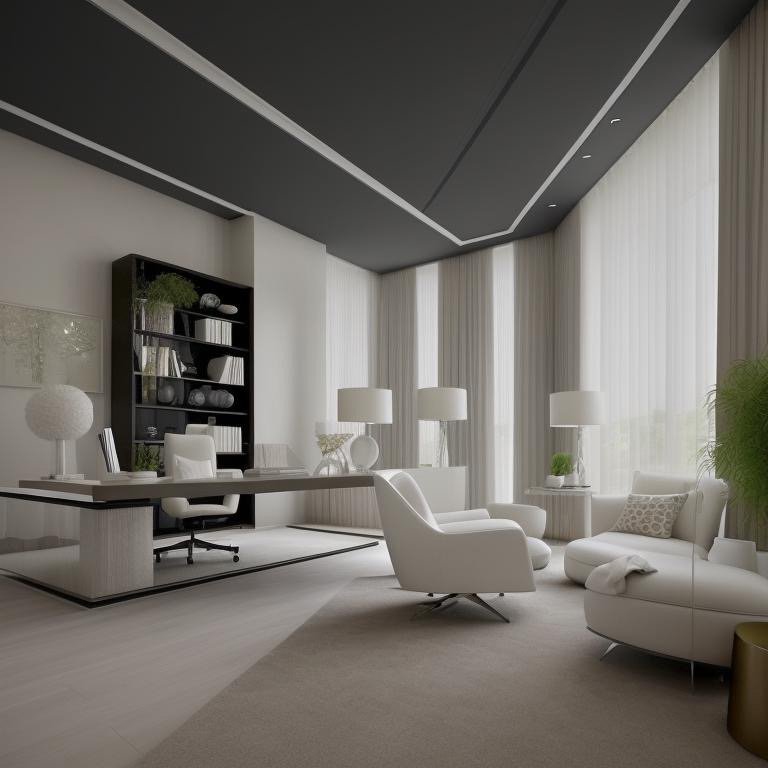 Chic Contemporary office detail emphasizing discipline and material refinement