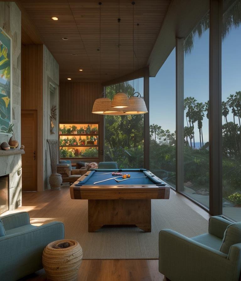 California Casual kitchen with natural wood cabinetry and honest material expression