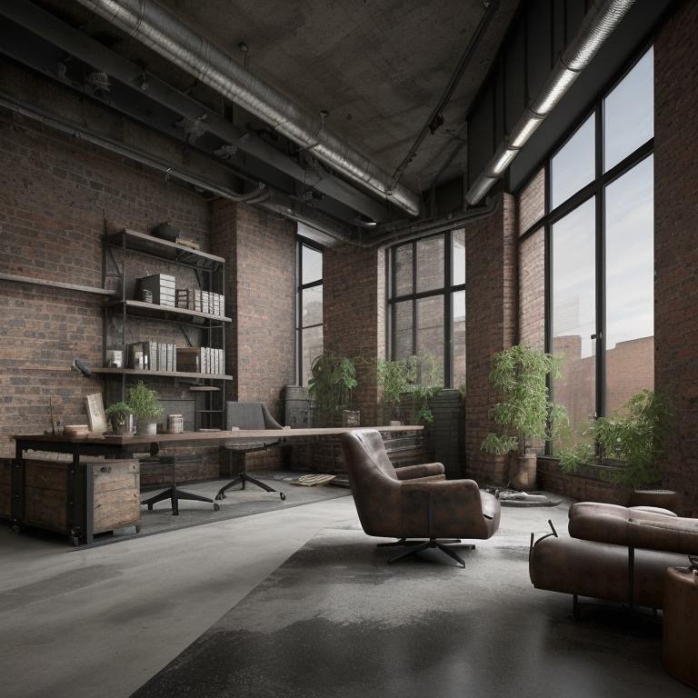 Industrial space showing refined texture and honest material expression