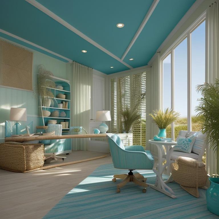 Coastal interior emphasizing open geometry and natural light integration