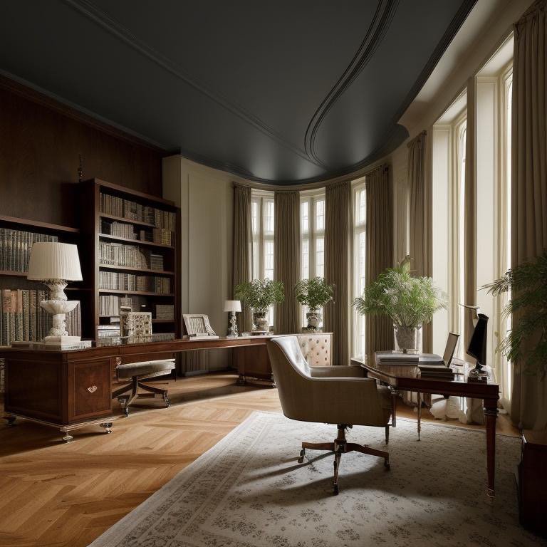 Greek Revival space emphasizing classical proportion and refined detail