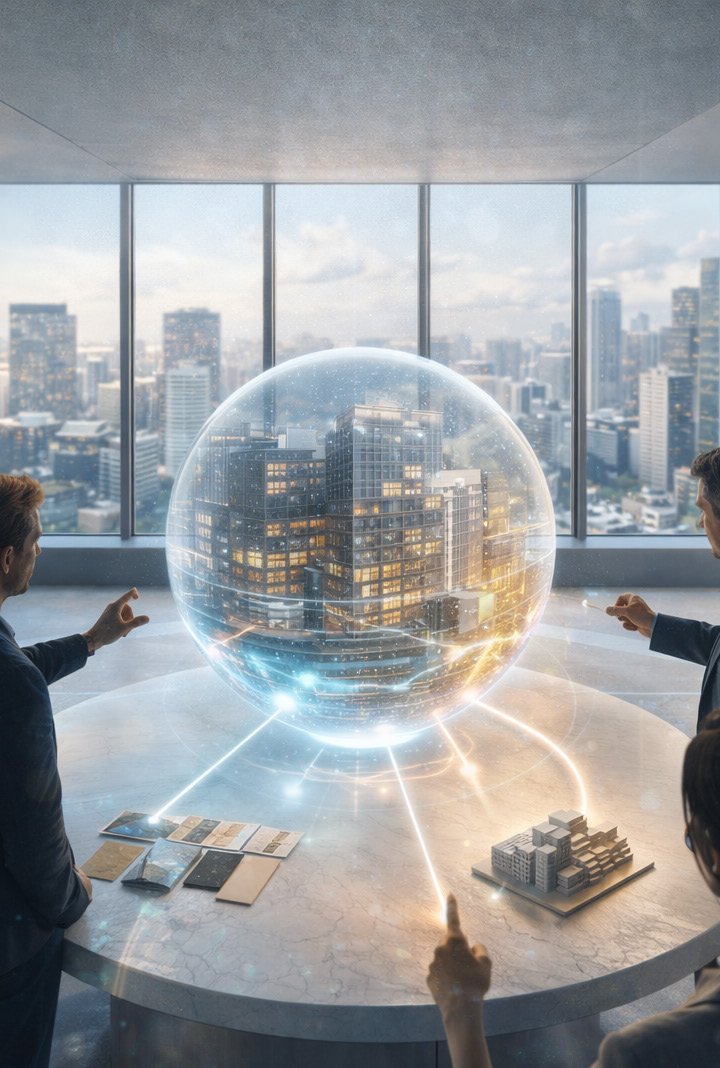 3D space visualization with material studies