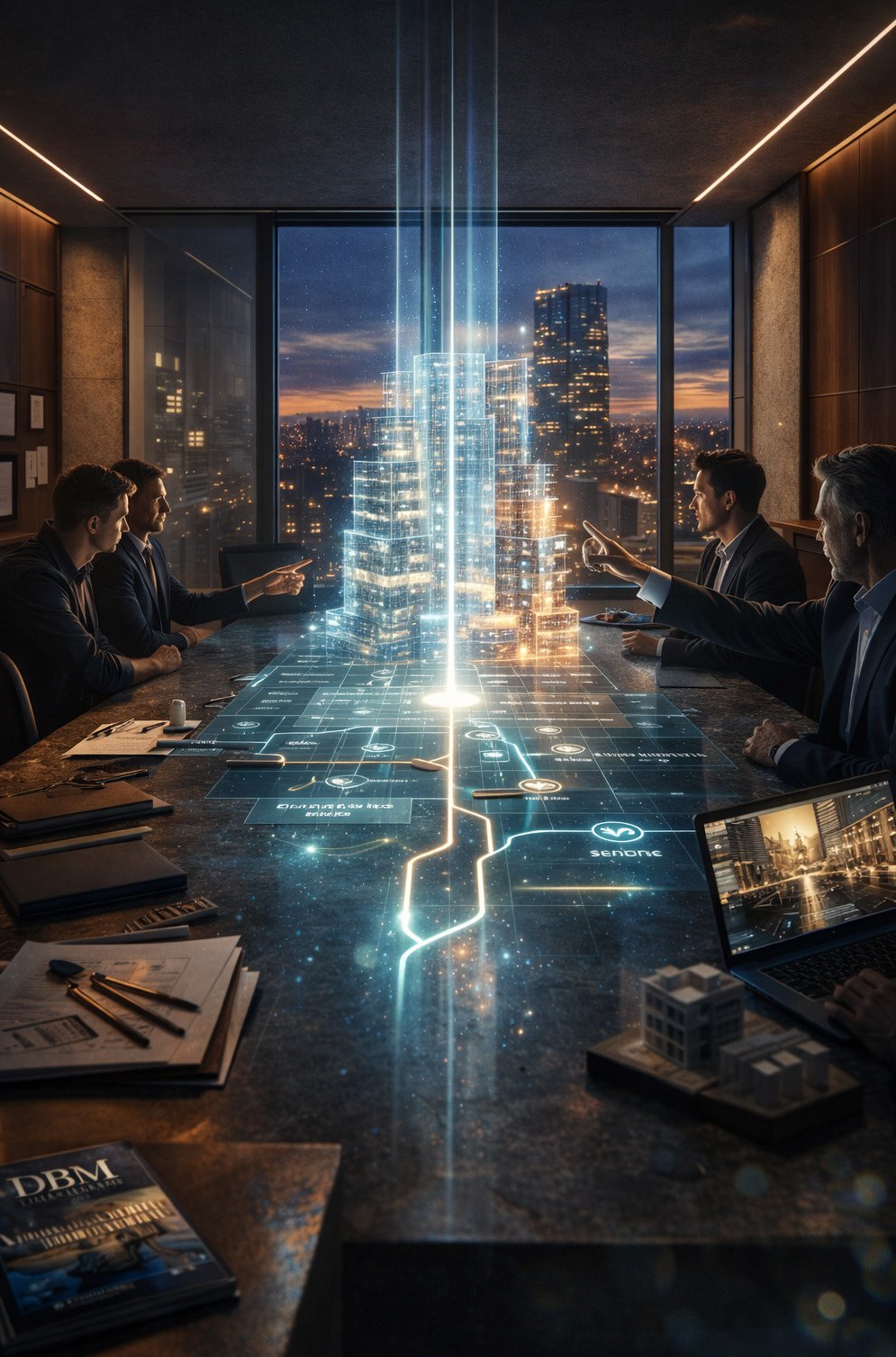 detailed interior render with material specification