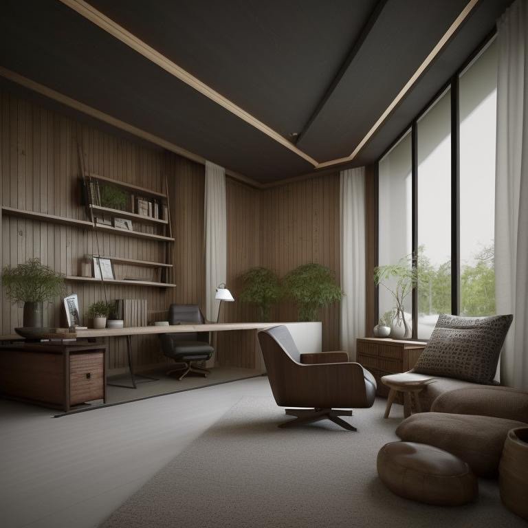 Japandi office environment