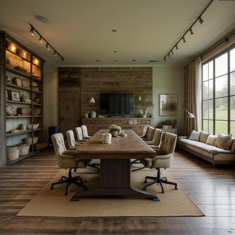 Farmhouse Modern variation showing honest textures and accessible warmth