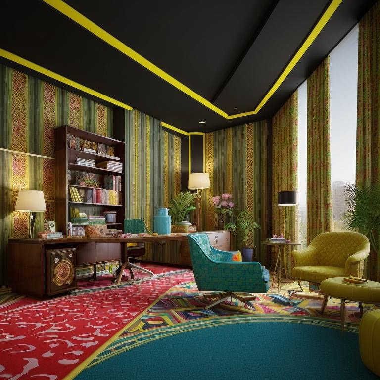 Retro office with contemporary sensibility