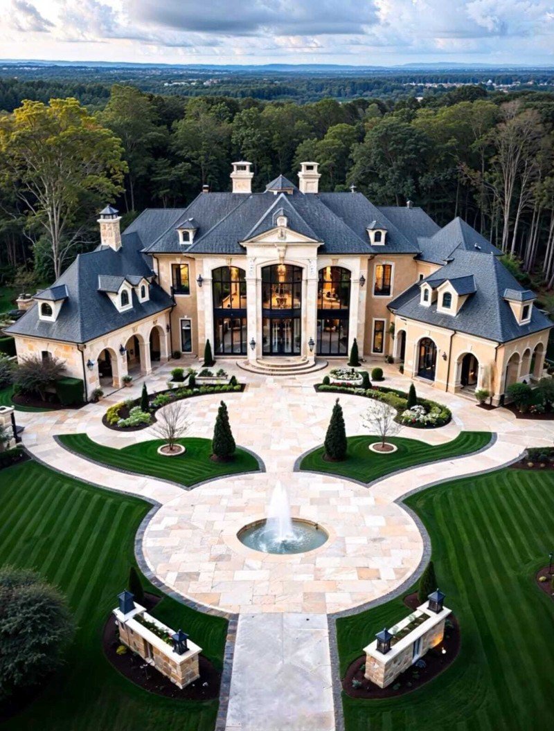 Vervaine Estate aerial showing fire-resistant architectural design principles
